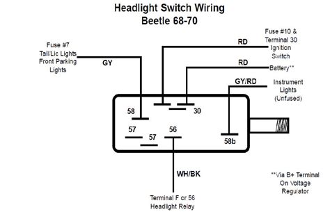 vw bus wiring diagram headlight switch 